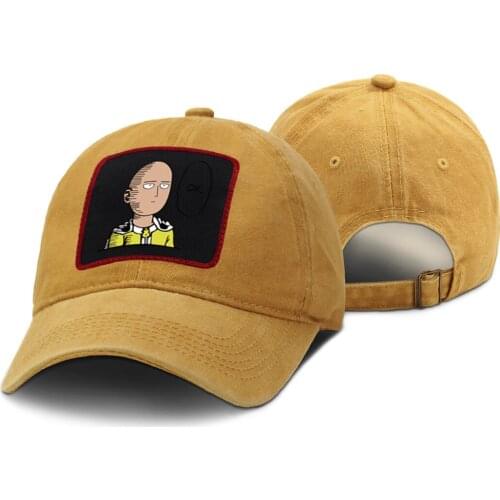 Cartoon One Punch Print Mens Cap Adjustable Vintage Dad Hat Male K-pop Snapback Caps Homme Soild Color Women Casual Sport Cap