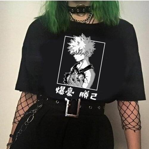 Men Women T-shirt My Boku No Hero Academia Katsuki Bakugou Anime Shirt Clothes