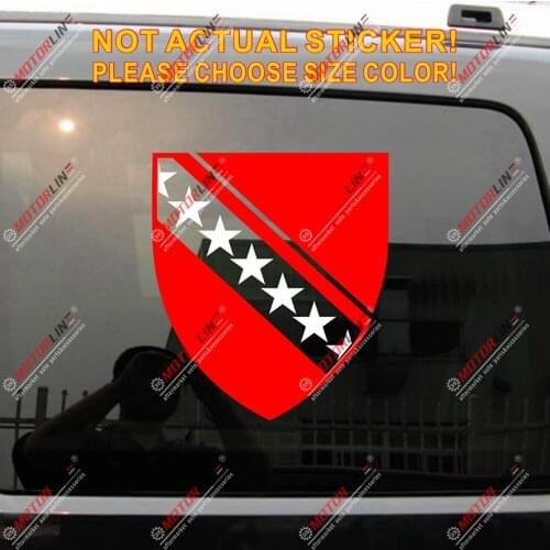 Bosnia and Herzegovina Coat of arms Decal Sticker Car Vinyl pick size red white