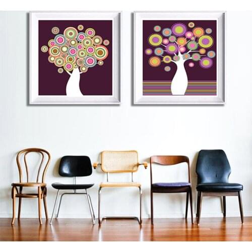 Wall Pictures 2 Panel Modern Flower Abstract Canvas Painting Wall Art Design Cuadros Flowers Picture Home Decor Oil Painting Art