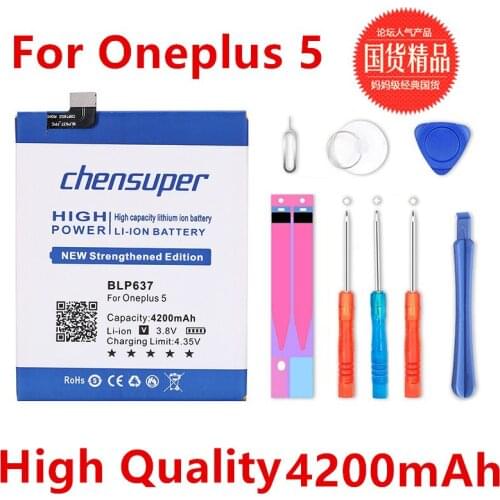 New chensuper BLP637 4200mAh Batteries for Oneplus 5 for One Plus 5 Battery+Free tools