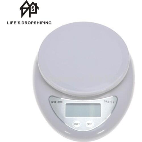 Portable 5kg 1g Digital Scale LCD Electronic Scales Steelyard Kitchen Scales Postal Food Balance Measuring kitchen utensil