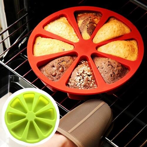 Silicone Bakeware Baking Food Mold 8 Points Scone Cake Home Used In Microwave Home Kitchen Baking Reusable Silicone Mold