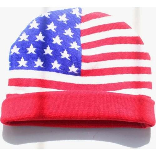 USA Flag Men Women Ladies Knitted Winter Beanie Hat Cap skateboard