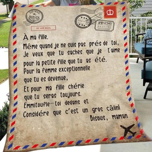 Premium Flannel Blanket To My Daughter Son Durable High Quality Comfortable For Home Textiles Dreamlike Gift Blanket 150x200cm