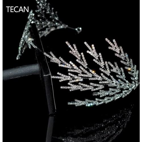 Ladies Luxury Shiny Crystal Headband White/Gold Bridal Headdress Crystal Headdress Prom Party Hair Wedding Dress Accessories