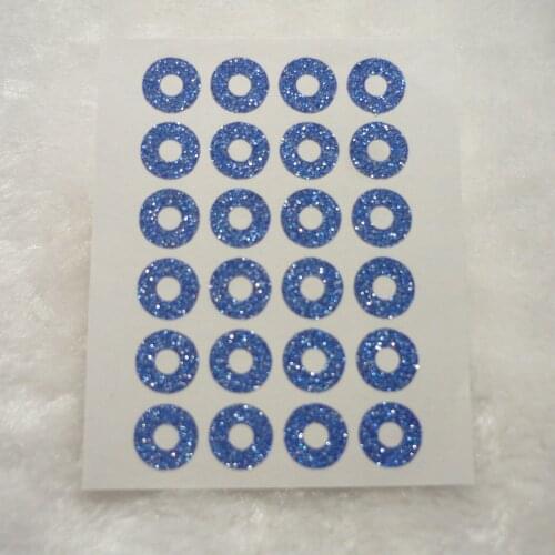 10mm Royal Blue Glitter Paper Hole Reinforcements Label Sticker Binder