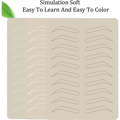 10pcs Professional Permanent Makeup Eyebrow Lips 20 x 15cm Willow Eyebrow Tattoo Practice Skin Sheet for Needle Machine Supply
