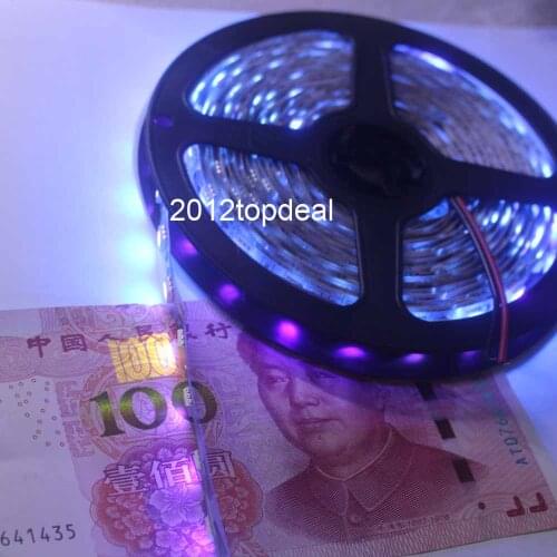 12V UV Ultraviolet 395-405nm led strip black light 5050 3528 SMD 60led/m 120led/m Waterproof tape lamp for DJ Fluorescence party