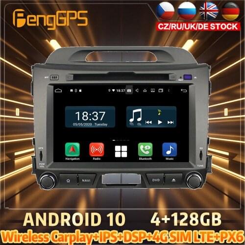 128G Android10 PX6 DSP For KIA Sportage 2010 2012 Car DVD GPS Navigation Auto Radio Stereo Video Multifunction CarPlay HeadUnit