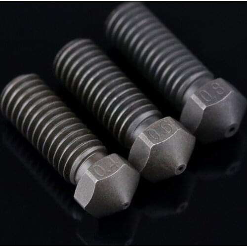 Creativity Hardened Steel T- Volcano Nozzles high temperature 3D printER PEI PEEK Carbon fiber filament for E3D Volcano hotend