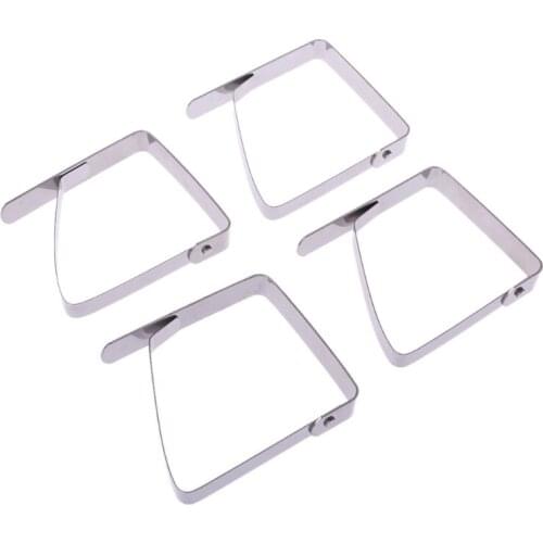 4pcs Stainless Steel Table Cloth Cover Clip Clamp Holder Supply For Picnic Party