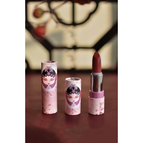 5/10/30/50pcs Huadan china opera girl paper round 12.1mm empty lipstick tube Lip Balm Container lipstick shell packaging makeup