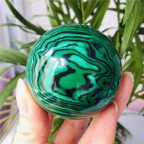 5cm Natural Malachite Crystal ball Stone Gemstone Massage Crystal Stone Home Decoration