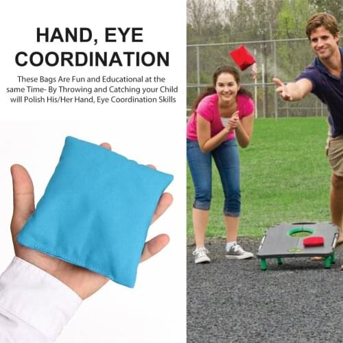 8PCS Cornhole Bean Bags Set Corn Filled Cornhole Cloth Bags Training Equipment for Outdoors Corn Hole Game