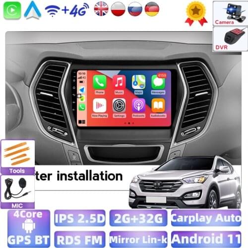Car Radio Multimedia Video Player Navigation GPS For Hyundai IX45 Santa Fe 2013 2014 2015 2016 2017 Android 2G+32G