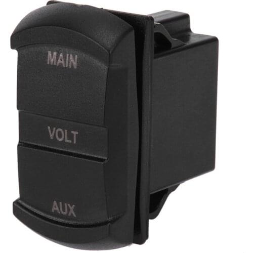 Auto Red LED Digital Panel Double Voltmeter Rocker Switch Voltage Monitor Car Pickup Truck SUV ATV RV Dual Battery Pack