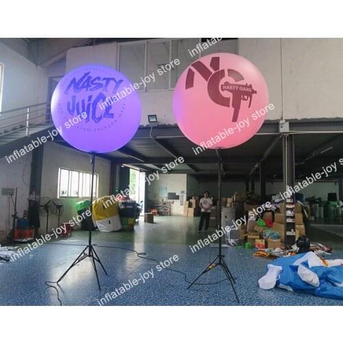Free air ship to door!2 pieces outdoor advertising inflatable light balloon/cheap led light inflatabe pole balloon for sale