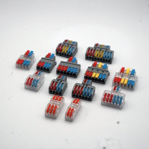 Quick Wire Connector Universal Wiring Cable Connectors Push-in Conductor Terminal Block Led light electrical splitter