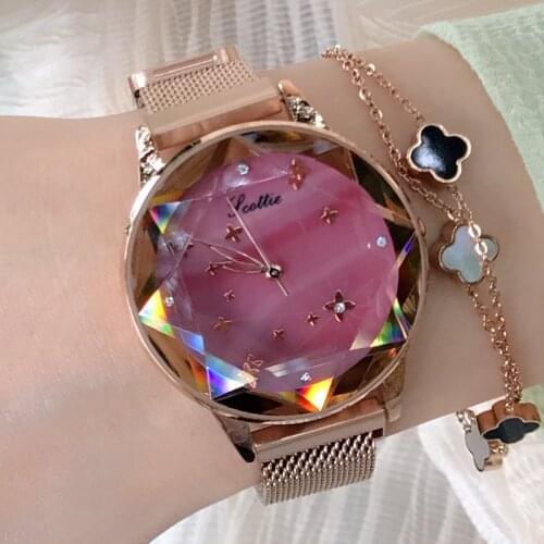 Luxury Women Watch Ladies Magnet Buckle Bling Dress Watches Fashion Woman Quartz Luxury Stainless Steel relojes para mujer