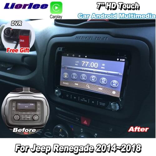 For Jeep Renegade 2014-2018 Car Android Multimedia GPS Navigation DVD CD Player Radio Stereo Bluetooth HD Screen