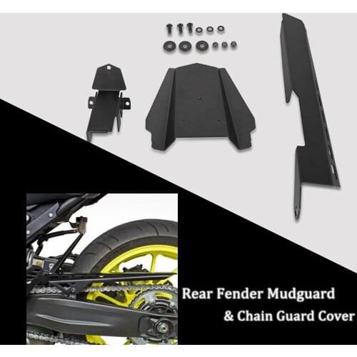 For YAMAHA FZ-07 MT-07 MT 07 Moto Cage MT07 Tracer Motorcycle CNC Rear Wheel Tire Hugger Fender Mudguard & Chain Guard Cover