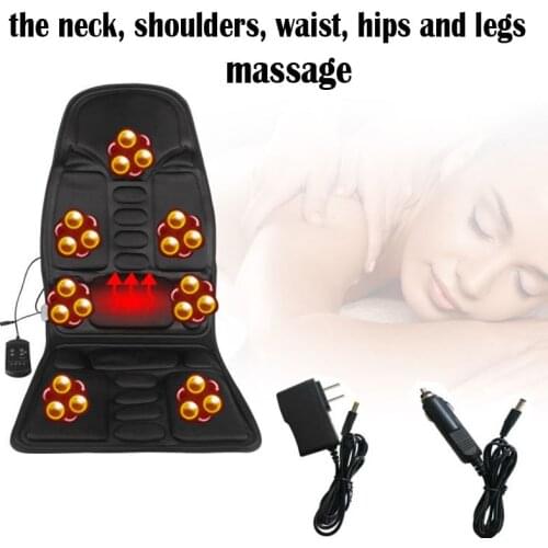 Electric Back Massager Chair Cushion 7 motors Vibrator Portable Home Car Office Neck Lumbar Waist Pain Relief Seat Pad Relax Mat