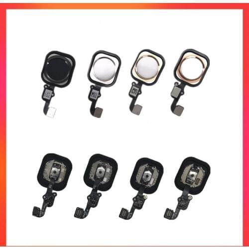 1 Back Home Button Flex Cable for iPhone 5S SE 6 6S Plus Complete with Rubber Sticker 6P 6SP Spare Parts No Touch ID