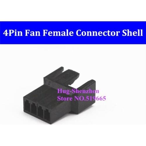 China Wholesale 4Pin 4 Pin PWM Fan Female Power Supply Connector plastic shell for male terminals - Black