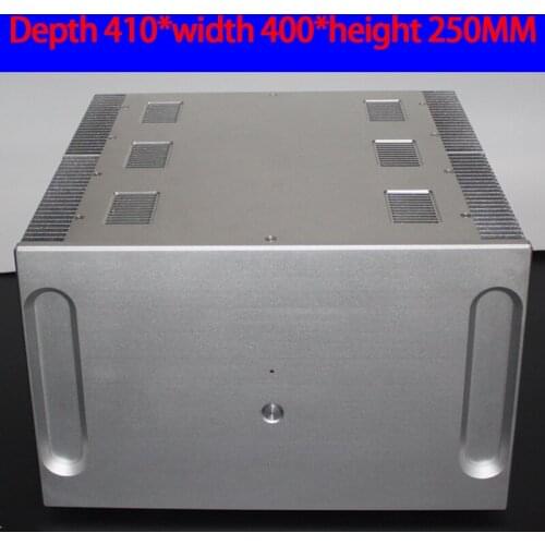 KYYSLB 410*400*250MM WA33 All-aluminum Class A Amplifier Chassis Box House DIY Enclosure with Feet Screws Amplifier Case Shell