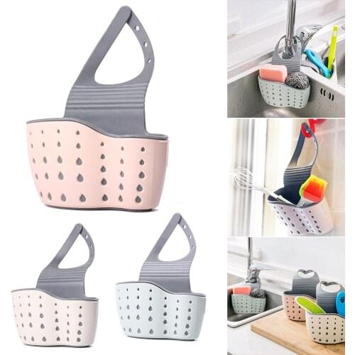 Kitchen Sponge Drain Holder Hanging Sink Shelves Bathroom Soap Storage Racks Dishcloth Organizer Kitchen Supplies Drain Baskets