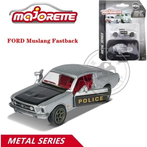 Majorette 1/64 Metal Body+Chassis Series Cars FORD Muslang Fastback Hot Pop Kids Toys Motor Vehicle Diecast Metal Model