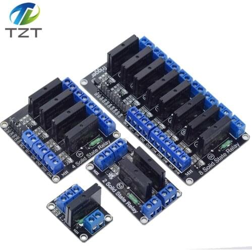 TZT 5V Relay 1 2 4 8 Channel OMRON SSR High Low Level Solid State Relay Module 250V 2A For Arduino