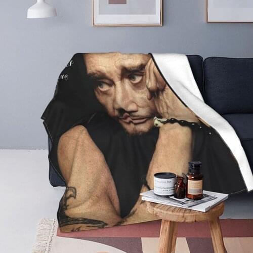 Johnny Hallyday Blankets Flannel Textile Decor French Elvis Breathable Soft Throw Blanket for Home Bedroom Plush Thin Quilt