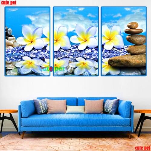 Diamond Embroidery Candle flower stone Cross Stitch Diamond Painting Kits Mosaic Sale Rhinestones Art Handwork Gift Decor 3PCS