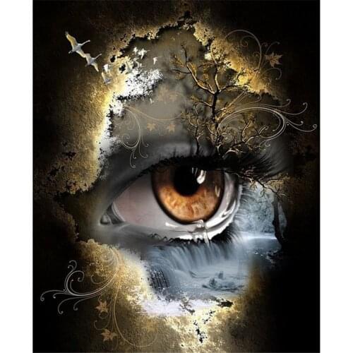 Fantasy Eye DIY Embroidery Cross Stitch 11CT Kits Needlework Craft Set Printed Canvas Cotton Thread Home Room Decoration Gift