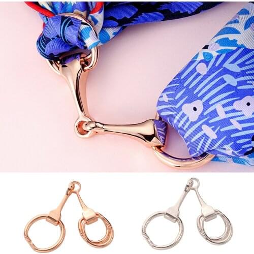 New Chic Metal Scarf Buckle Chain OL Square Silk Fashion Accessory Lazy Womens Kerchief Buckles Office Jewelry Girls Gifts