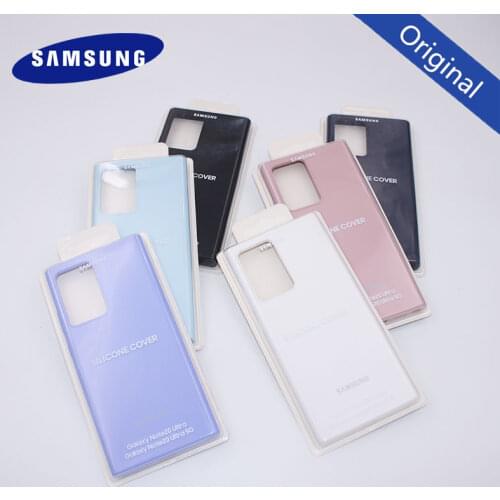 Original Samsung S20 Note 20 Ultra Silky Silicone Case Cover Back Protective Shell For Galaxy S 20 S20+ Soft-Touch Housing Skin