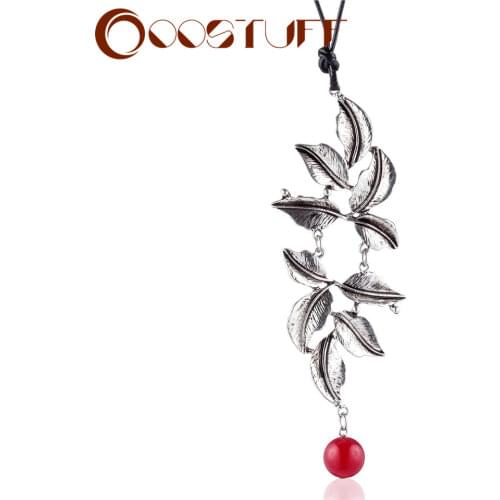 Wholesale Vintage Leaf Statement necklaces & pendants Plant Jewelry Long necklace women collares mujer choker kolye bijoux femme