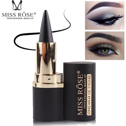 Eyeliner Eye enhancing black stick Solid Thick Eyeline Gel makeup Smooth Smoky eyes liner waterproof long lasting Miss Rose