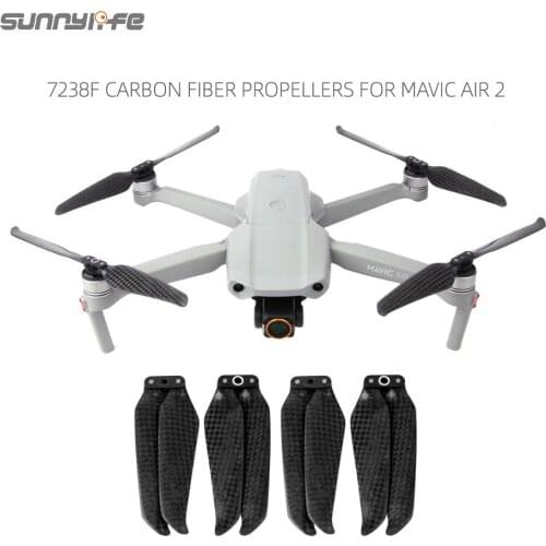 4pcs 2 Pairs Mavic Air 2 7238F Carbon Fiber Propellers Quick-Release 8743 Propeller for DJI Mavic Air 2