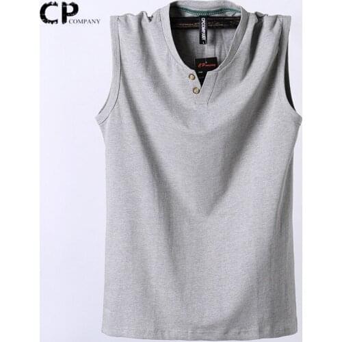 Plus Size L-5XL 6XL Pure Cotton Classic Tank Tops Mens Oversized Sleeveless Tank Shirt Solid Color V-Neck Big Size Tank Tees Men