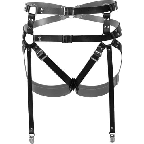 Sexy Adjustable Leather belts for women Leg Body Bondage Cage Punk gothic Sculpting Harness Waist Belt Straps Accessories