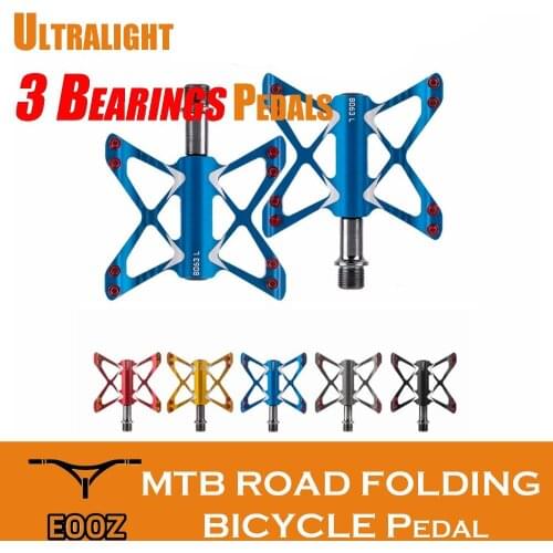 Ultralight MTB Road Bike Pedals 3 Bearings Aluminum Alloy Platform Bicycle Pedals