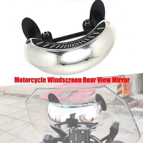 Universal Motorcycle Windscreen Rear View Mirror 180 Ultra Wide Angle Central Rearview Mirror for BMW Triumph Yamaha KTM HONDA