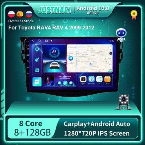 Android 10.0 Car Radio Multimedia Video Player For Toyota RAV4 RAV 4 2009-2012 GPS Serero Carplay 6G 128GAndroid Auto 9" No DVD