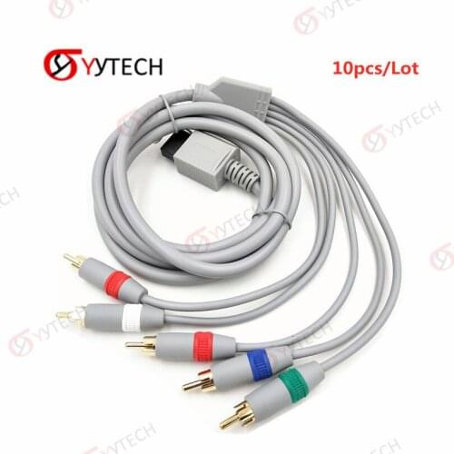 YYTECH 10pcs/Lot Wii Component Cable Gold-Plated Head Chromatic Aberration Line For Nintendo Switch