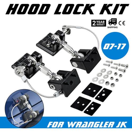 Hood Catch Lock Latch Bracket Holder Fit 2007+ for for Jeep Wrangler JK JL Unlimited JKU