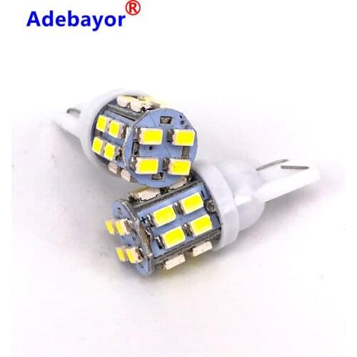 100X T10 W5W 194 168 1206 20SMD Car Wedge Light Auto Vehicle License Plate Clearance Lamp Reading Truck Bulb 20 Led White DC 12V