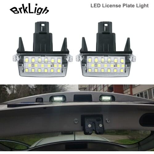 2PcsNo Error LED Number License Plate Light Lamp Car Accessories For Toyota Camry Corolla Highlander Auris Prius Noah Vitz Yaris